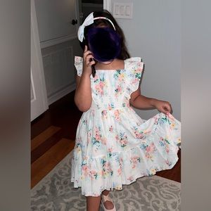 Janie and Jack Easter Spring Dress Size 7 and Headband